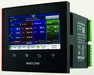 Das F4T verfügt über einen kapazitiven 4,3 Zoll Farb-Touchscreen mit hoher Auflösung und grafischer Benutzeroberfläche. (Bild: Watlow GmbH)