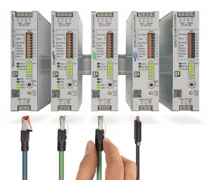 Mit integrierten Schnittstellen für Profinet, Ethernet/IP, Ethercat oder USB wird die Quint DC-USV einfach und flexibel in bestehende Netzwerke eingebunden. (Bild: Phoenix Contact Deutschland GmbH)