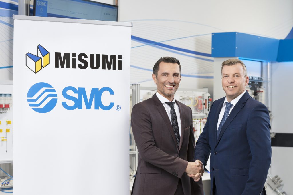 Stephan Stammberger (l.), Managing Director, COO Sales & Marketing bei MISUMI, und Ralf Laber, Managing Director bei SMC