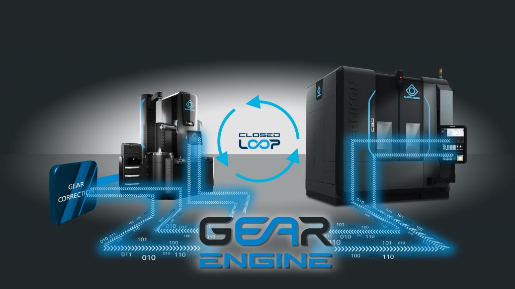 Die Klingelnberg GearEngine ist ein durchgängiges cyber-physisches Produktionssystem, das sowohl das Zahnrad als auch alle Produktionsmittel wie Maschinen, Werkzeuge und Spannmittel als digitalen Zwilling abbildet.