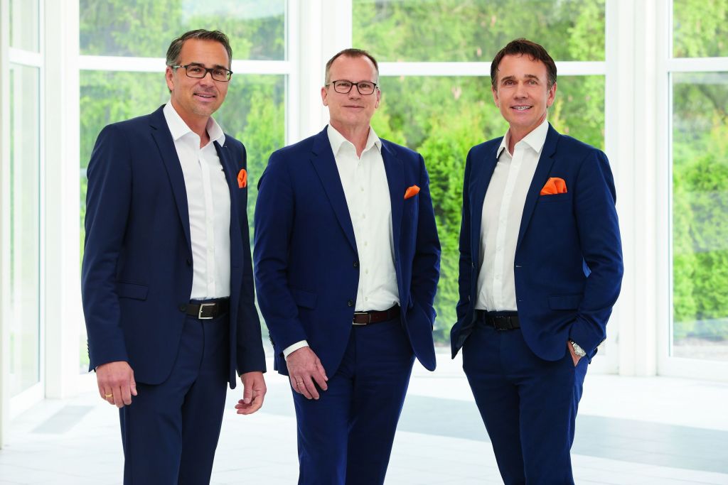 (v.l.) Geschäftsführer Lothar W. Kübler, Geschäftsführer Vertrieb/MarKom Martin Huth und Geschäftsführer Gebhard F. Kübler